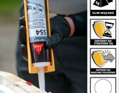 Sika Sikaflex-554 klej montażowy STP 300 ml, biały, wysoka przyczepność – zdjęcie 2