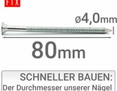 Lun Fix gwoździe kotwiące 4,0x80 mm, 5 kg, ok. 600 szt. – zdjęcie 2