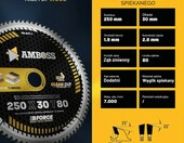 Amboss Werkzeuge tarcza HM 250x30 mm Z80 – brzeszczot do piły tarczowej, drewno – zdjęcie 4