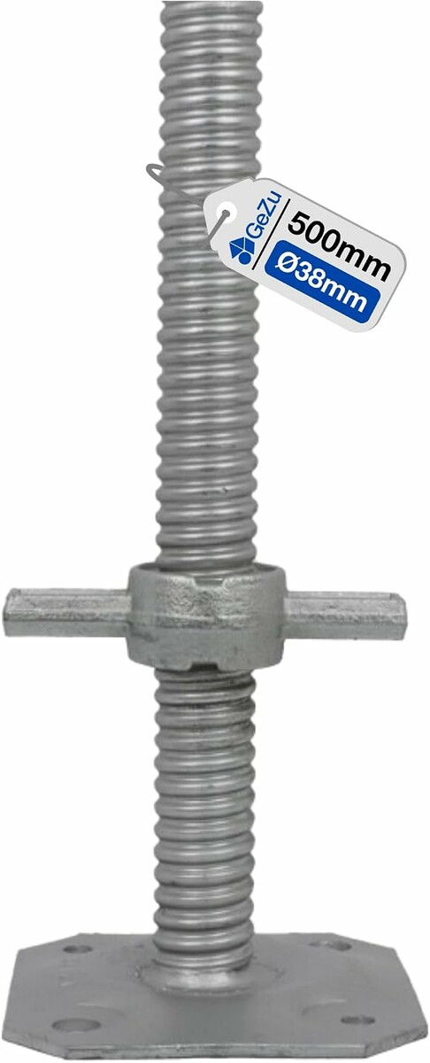 GeZu Impex Stopa rusztowania regulowana 500x38 mm ocynkowana