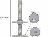 GeZu Impex Stopa rusztowania regulowana 500x38 mm ocynkowana – zdjęcie 2