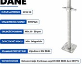 GeZu Impex Stopa rusztowania regulowana 500x38 mm ocynkowana – zdjęcie 4
