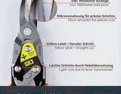 Presch Nożyce do blachy budowlane, cięcie proste – zdjęcie 2