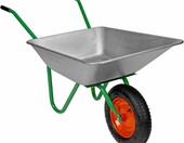 PALISAD Taczka budowlana 65 l ocynkowana - ładowność 100 kg – zdjęcie 1