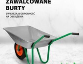 PALISAD Taczka budowlana 65 l ocynkowana - ładowność 100 kg – zdjęcie 4
