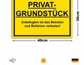 STROBO Tablica ostrzegawcza teren prywatny 40x30 cm - zestaw 2 szt., PVC UV – zdjęcie 2