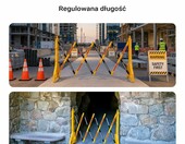 WilTec Bariera nożycowa rozkładana 250 cm - zabezpieczenie placu budowy – zdjęcie 4