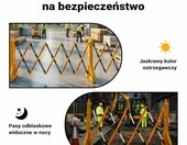 WilTec Bariera nożycowa rozkładana 250 cm - zabezpieczenie placu budowy – zdjęcie 5
