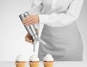HENDI Profi-Line 588017 - syfon gastronomiczny do bitej smietany 0,5 l, stal nierdzewna – zdjęcie 3