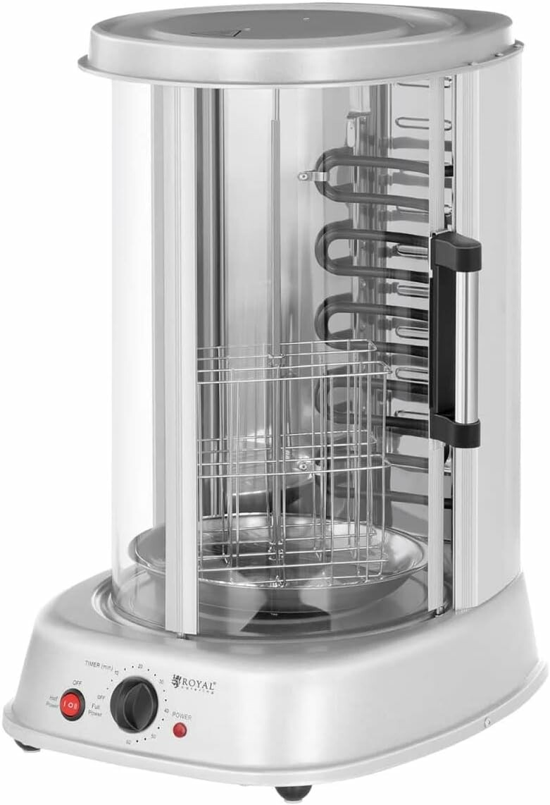 Royal Catering RCGV-1800 - pionowy grill gastronomiczny do kebaba, 31 l