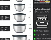Winzbacher KS-0029 - zestaw 5 misek gastronomicznych ze stali nierdzewnej z pokrywkami – zdjęcie 2