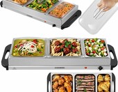 Steinborg HD9006M - elektryczny podgrzewacz gastronomiczny bufetowy, 3 pojemniki – zdjęcie 1