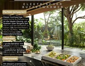 Steinborg HD9006M - elektryczny podgrzewacz gastronomiczny bufetowy, 3 pojemniki – zdjęcie 2