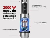 Lehmann LHOHB-2008 2000 W - mikser gastronomiczny reczny ze stali nierdzewnej, czarny – zdjęcie 5