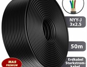 MAS Premium NYY-J 3x2,5 mm2 50m - kabel ziemny linia kablowa do ukladania w ziemi – zdjęcie 2