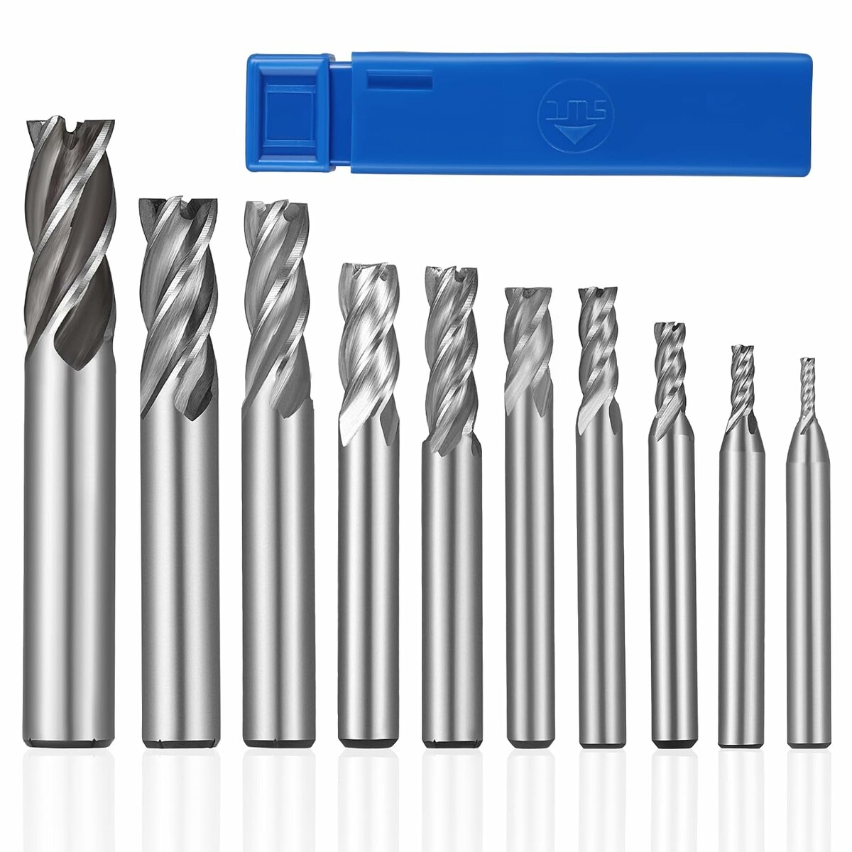 HSEAMALL zestaw 10 frezów trzpieniowych HSS 2-12 mm do metalu CNC