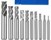 HSEAMALL zestaw 10 frezów trzpieniowych HSS 2-12 mm do metalu CNC – zdjęcie 1
