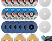 NUTKIT zestaw 22 tarcz tnacych 76 mm do szlifierki katowej - do metalu – zdjęcie 1