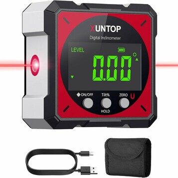 XUNTOP XOP007 – cyfrowy kątomierz i inklinometr laserowy magnetyczny