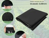 NUTKIT folia polietylenowa rolnicza 2 x 10 m – czarna folia do mulczowania i osłon – zdjęcie 2