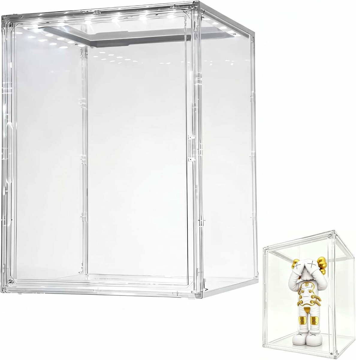 Siyecioa Gablota ekspozycyjna z LED 44x33x33 cm - witryna z magnetycznymi drzwiami