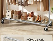 SONGMICS Stojak wieszak na ubrania na kółkach - stalowy, rozsuwany, 180 kg – zdjęcie 5