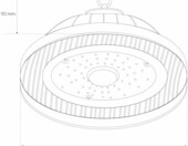 Oprawa przemysłowa LED High Bay EDO VITI PRO 150 W, 18960 lm, IP44 – zdjęcie 4