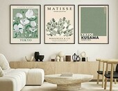 ag.art deco Zestaw 3 plakatów 30x40 cm Matisse – zielono-beżowe obrazki na ścianę – zdjęcie 4