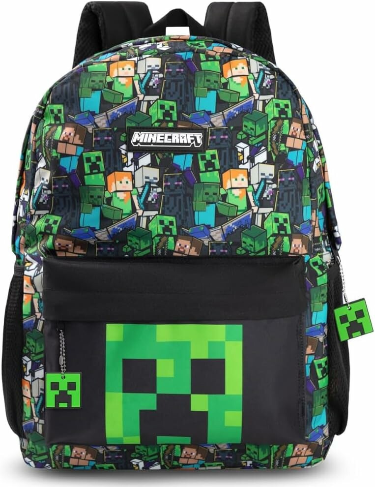 Minecraft Creeper Plecak dziecięcy – oficjalny plecak gadżet, unisex