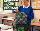 Minecraft Creeper Plecak dziecięcy – oficjalny plecak gadżet, unisex – zdjęcie 2