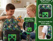 Minecraft Creeper Plecak dziecięcy – oficjalny plecak gadżet, unisex – zdjęcie 3