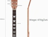 Alnicov gryf do gitary elektrycznej typu Les Paul, mahon/palisander, 22 progi – zdjęcie 2