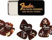Fender kostki gitarowe celuloidowe - zestaw 12 sztuk, puszka kolekcjonerska – zdjęcie 1