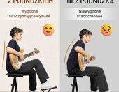 CAHAYA podnozek gitarowy skladany, metalowy, z 6-stopniowa regulacja – zdjęcie 2