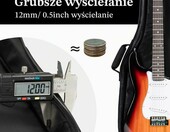 CAHAYA CY0201 Pokrowiec na gitarę elektryczną - wyściełany futerał Gig Bag, czarny – zdjęcie 3