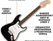 Squier Debut Stratocaster - gitara elektryczna, czarna – zdjęcie 2