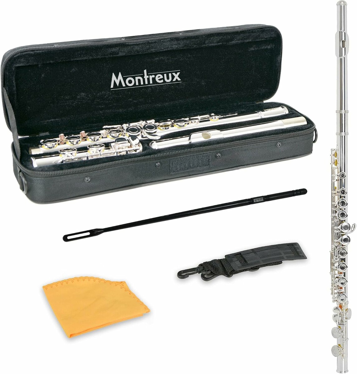 Montreux FLE701 Flet poprzeczny dla ucznia, posrebrzany, tonacja C