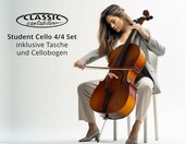 Classic Cantabile Student Cello 4/4 – wiolonczela z łukiem i futerałem – zdjęcie 2