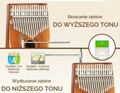 Kalimba 17 klawiszy laqula – mahoniowy instrument palcowy z etui – zdjęcie 3