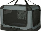 Amazon Basics składany transporter podróżny dla małych zwierząt M, szary – zdjęcie 1