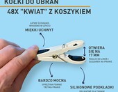 culiclean zestaw 40 klamerek do prania z koszykiem, miękkie klipsy – zdjęcie 2