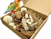 Felicify zestaw zabawek do żucia dla papug - naturalne drewno – zdjęcie 1