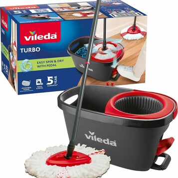 Turbo mop obrotowy z wiadrem i pedałem Vileda (stan nowy)