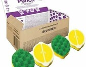 Vileda Punch gąbki do mycia naczyń 4 szt., zapach cytrynowy – zdjęcie 1