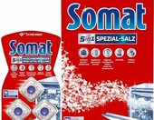 Somat Zestaw do zmywarki 5w1 – sól 1,2 kg + 3 tabletki czyszczące – zdjęcie 1
