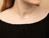 Amberta Łańcuszek dziecięcy srebro 925, kulkowy 36 cm – zdjęcie 2