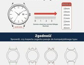 Fullmosa Skórzany pasek do zegarka 22 mm, ciemnobrązowy, zapięcie ze stali – zdjęcie 5