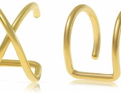 Made by Nami Nausznice damskie złote, ear cuff bez przekłuwania, 2 szt. – zdjęcie 1
