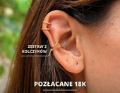 Made by Nami Nausznice damskie złote, ear cuff bez przekłuwania, 2 szt. – zdjęcie 3