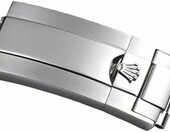 ROUHO Klamra motylkowa do zegarka, stal nierdzewna 316L, srebrna 18 mm – zdjęcie 1